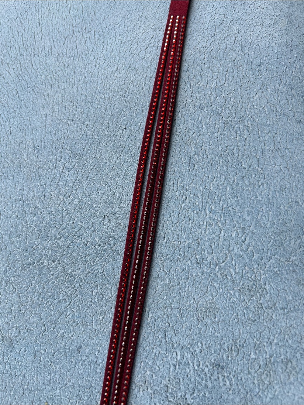 Touchstone Crystal Red Multi-Row Crystal Accent Bracelet